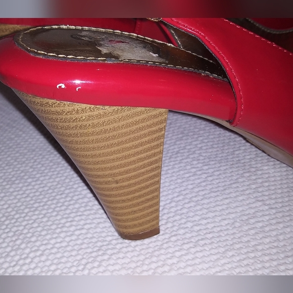 EuroSoft bySofft Red Slingback Sandal Shoes Women's US 7.5M - Picture 10 of 13